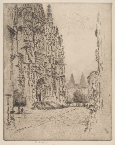 Věže biskupského paláce, Beauvais od Joseph Pennell