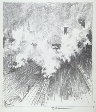 Train Yard, St. Louis od Joseph Pennell