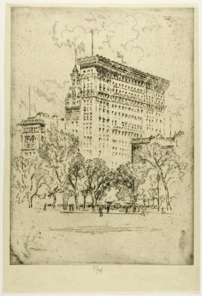 Union Square a Bank of Metropolis od Joseph Pennell
