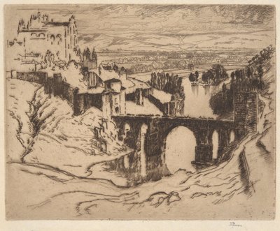 Bez názvu [Bridge of St. Martin, Toledo] od Joseph Pennell