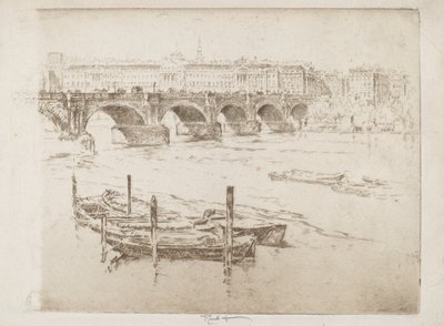 Waterloo Bridge a Somerset House od Joseph Pennell
