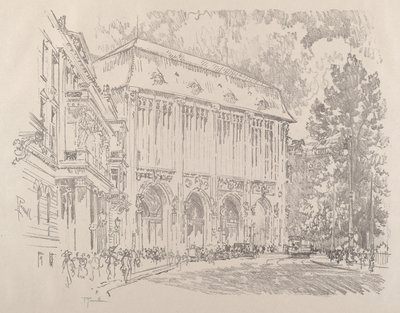 Wertheim, Leipziger Platz, Berlín, 1921. od Joseph Pennell
