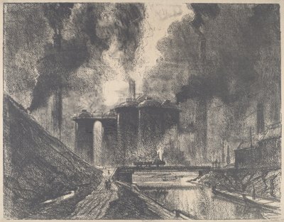 Pracovní hrady, Wolverhampton od Joseph Pennell