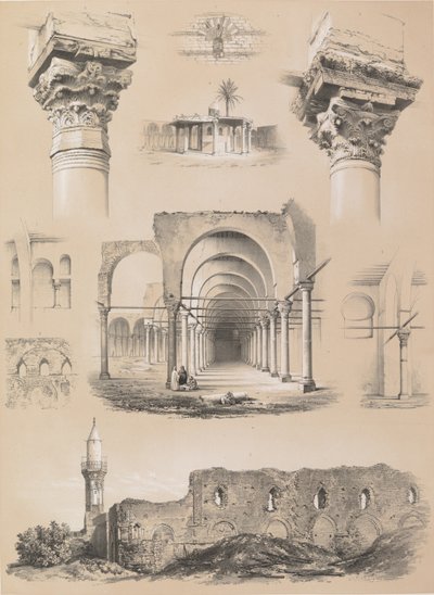 Podrobnosti, mešita Amrou, Káhira, 1843. od Joseph Philibert Girault De Prangey