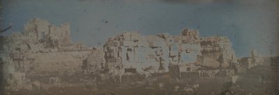Šestihranný dvůr, Jupiterův chrám, Baalbek, 1843. od Joseph Philibert Girault De Prangey