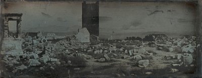 Ruiny a popředí, Akropole, Atény, 1842. od Joseph Philibert Girault De Prangey