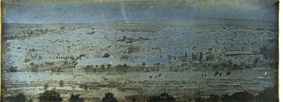 Jeruzalém: panoramatický pohled z Olivové hory od Joseph Philibert Girault De Prangey