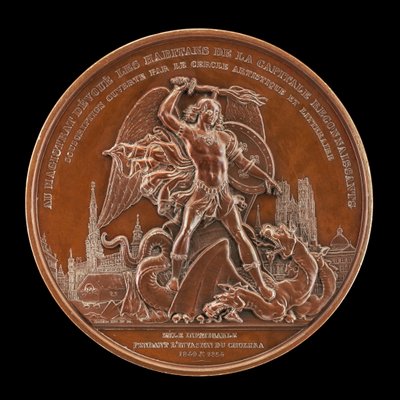 Epidemie cholery z let 1849 a 1854 [reverse], 1854. od Joseph Pierre Braemt