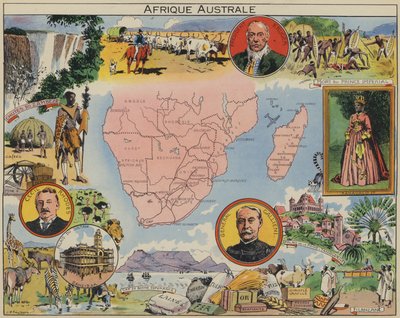 Jižní Afrika (barevná litografie) od Joseph Porphyre Pinchon
