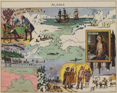 Aljaška (barevná litografie) od Joseph Porphyre Pinchon