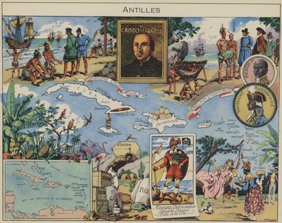 Antily (barevná litografie) od Joseph Porphyre Pinchon