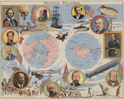 Polární oblasti (barevná litografie) od Joseph Porphyre Pinchon