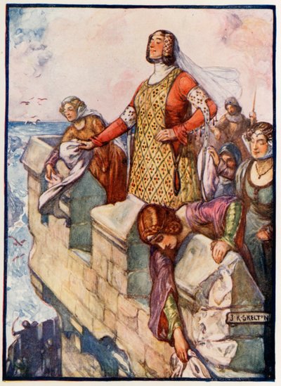 Černá Agnes bránící hrad Dunbar od Joseph Ratcliffe Skelton