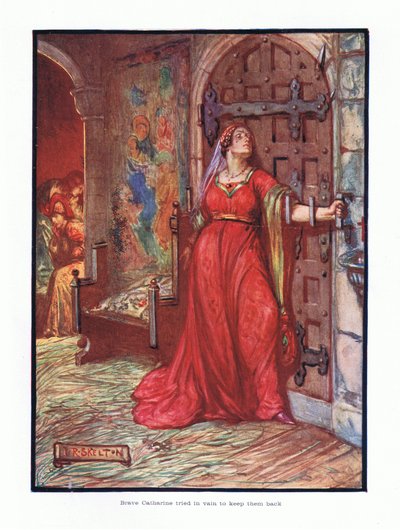 Statečná Catherine se je marně snažila udržet zpátky, 1910 od Joseph Ratcliffe Skelton