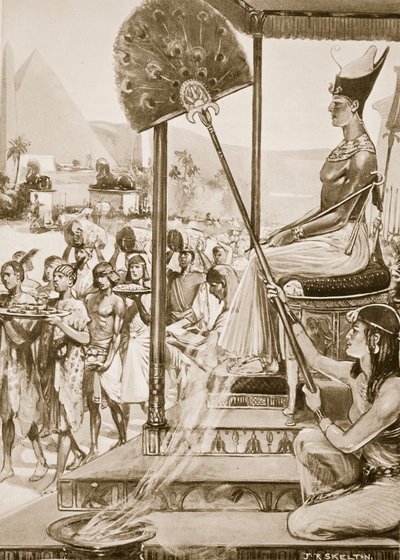 Bringing Tribute to Ramses II (19. dynastie), ilustrace z 