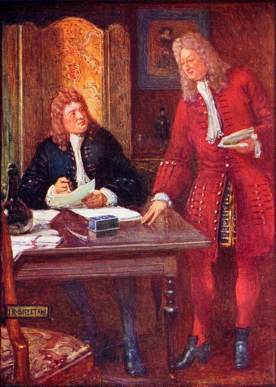 Joseph Addison a Richard Steele od Joseph Ratcliffe Skelton