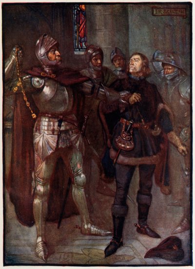 Hrabě z Angusu svléká zlatý řetízek z krku Roberta Cochrana od Joseph Ratcliffe Skelton