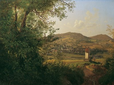 Pohled na Pöggstall od Joseph Rebell