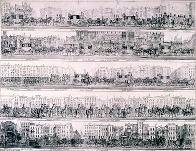 Pokrok královny Viktorie Londýnem, 1837 od Joseph Robins