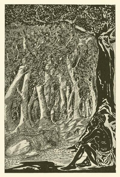 Leopard a Etiopský (rytina) od Joseph Rudyard (after) Kipling