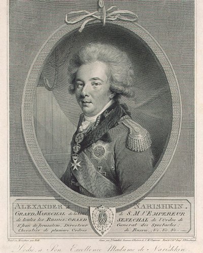 Portrét hraběte Alexandra Lvoviče Naryškina 1760-1826, 1801 od Joseph Saunders