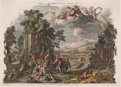 Podzim od Joseph Sebastian Klauber, Johann Baptist Klauber, after Johann Wolfgang Baumgartner