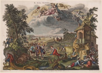 Léto od Joseph Sebastian Klauber, Johann Baptist Klauber, after Johann Wolfgang Baumgartner