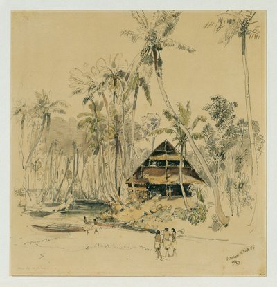 Misionářův dům na ostrově Puinipet (Ponape), Caroline Islands od Joseph Selleny