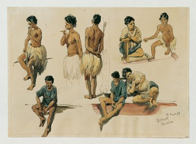 Domorodci z ostrova Puinipet (Ponape), Caroline Islands od Joseph Selleny