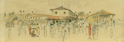 Rybí trh v Point de Galle na Cejlonu (Srí Lanka) od Joseph Selleny