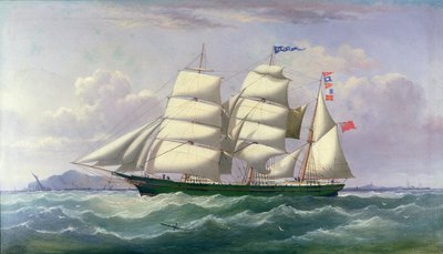 Barquentine Pawnee v Irském moři od Joseph Semple