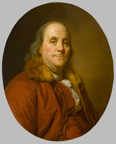 Benjamin Franklin (1706-1790), kolem 1779 od Joseph Siffred Duplessis