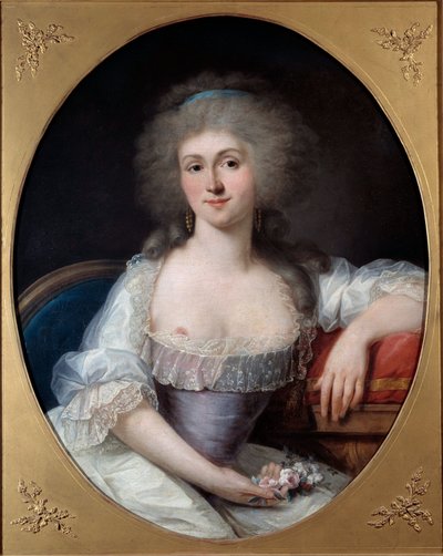 Portrét Marie Therese Louise de Savoie Carignan, princezny de Lamballe (1749-1792) Obraz Josepha Siffreda Duplessise (1725-1802) (Joseph-Siffred, Joseph Siffrede, Joseph-Siffrede, Joseph Siffrein, Joseph-Siffrein) Metz musee 18. století Výtvarné umění od Joseph Siffred Duplessis