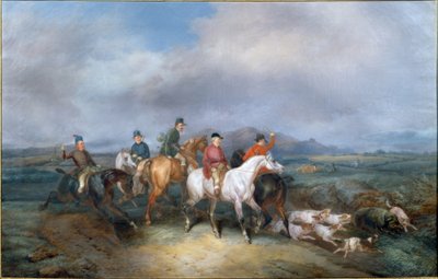 Eberjagd od Joseph Simon Volmar