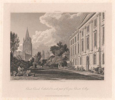 Katedrála Christ Church a část Corpus Christi College od Joseph Skelton