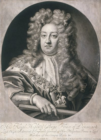 Oválný portrét George, prince dánského, 1704 od Joseph Smith