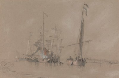 Loď z pobřeží poblíž Cortonu od Joseph Stannard