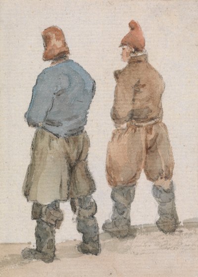 Dva rybáři při pohledu zezadu od Joseph Stannard
