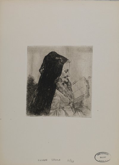 Bez názvu - Stará žena čte od Joseph Stella