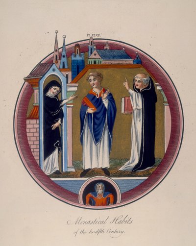 „Klášterní zvyky dvanáctého století“, c1797 od Joseph Strutt