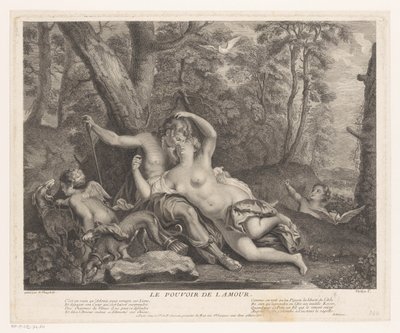 Landschap vkládá Venuši do Adonise Síla lásky (název na předmětu) od Joseph Vanloo