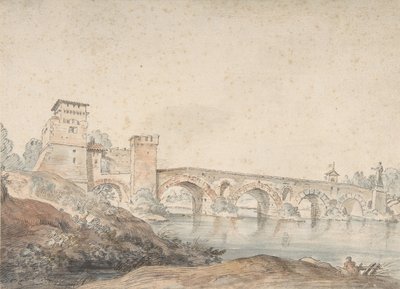 Ponte Molle, Řím, 18. století. od Joseph Vernet.