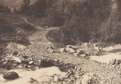 Břidlicový most pořízený na zpáteční cestě z Pařížského vodopádu, Luchon, 1853. od Joseph Vigier