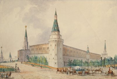 Náměstí vzkříšení a Alexandrova zahrada v Moskvě od Joseph Vivien