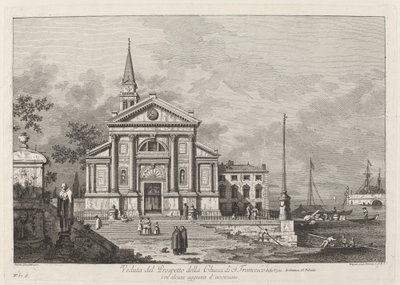 Pohled na prospekt kostela S. Francesco, 1742. od Joseph Wagner