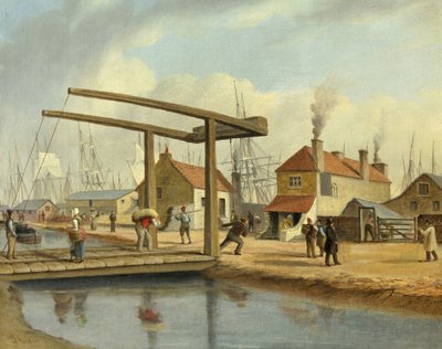 Monmouthshire Canal v Newportu, 1800-1850 od Joseph Walter