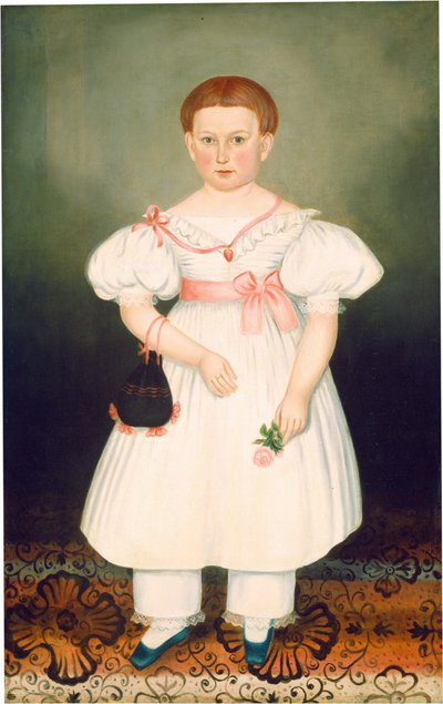 Dívka se síťkou a růží, asi 1840 (olej na plátně) od Joseph Whiting Stock