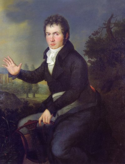 Portrét Ludwiga van Beethovena od Joseph Willibrord Mahler