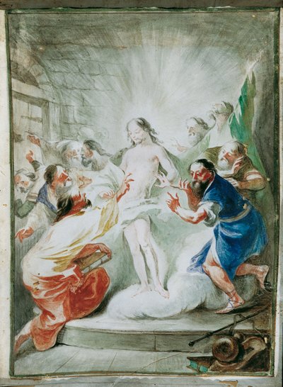 Zmrtvýchvstalý Kristus se zjevuje učedníkům od Joseph Winterhalder d. J.