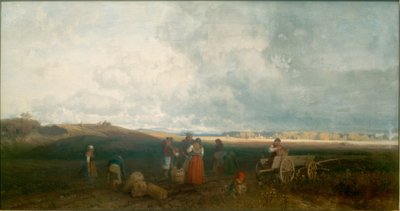 Sklizeň brambor v Chiemgau od Joseph Wopfner